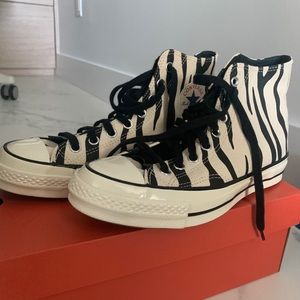 Brand new zebra converse